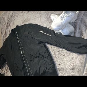 Black bomber jacket